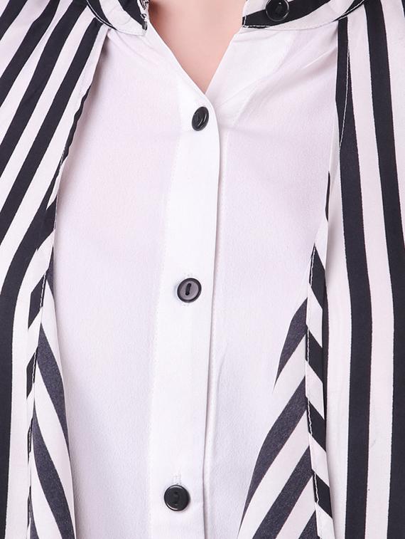 white striped layered top - 15136494 - Zoom Image - 4