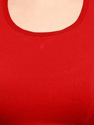 red cotton solid blouse - 15138388 - Standard Image - 4