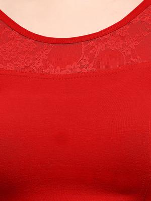 red cotton solid blouse - 15138392 - Standard Image - 4