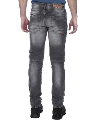 grey cotton biker denim - 15138738 - Standard Image - 3