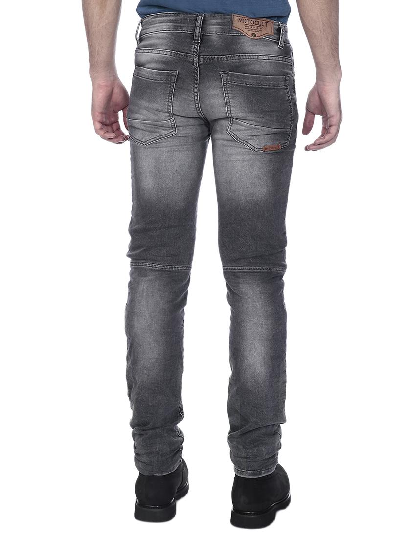 grey cotton biker denim - 15138738 - Zoom Image - 3