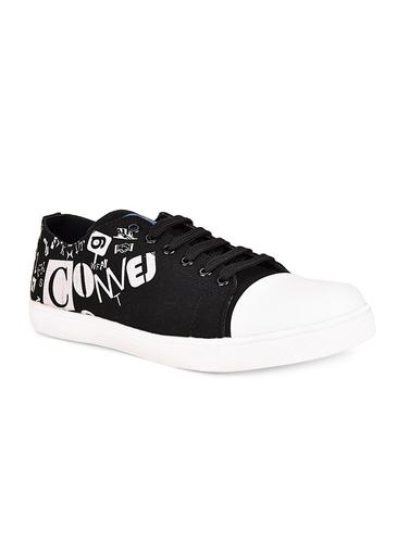 black Canvas lace up sneaker - 15139022 - Very Small Image - 1