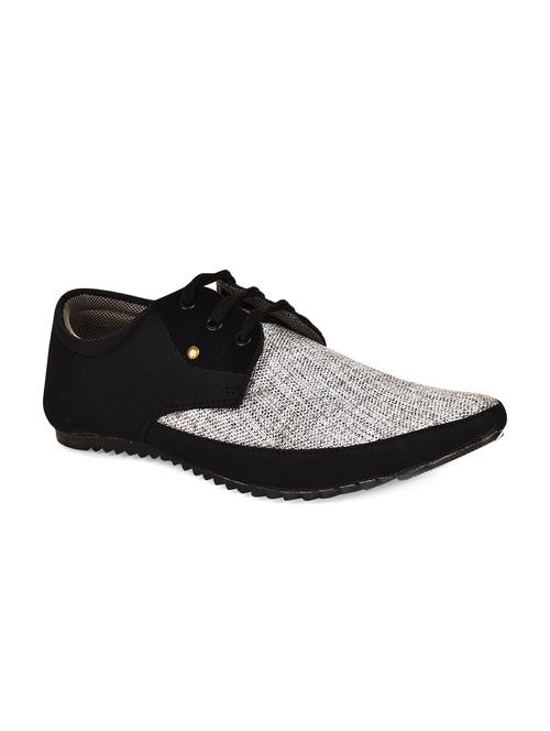 black canvas lace up shoes - 15139077 - Standard Image - 1