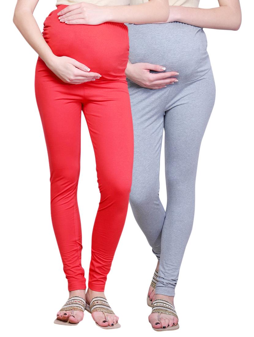 set of 2 multicolored maternity legging - 15139365 - Zoom Image - 1