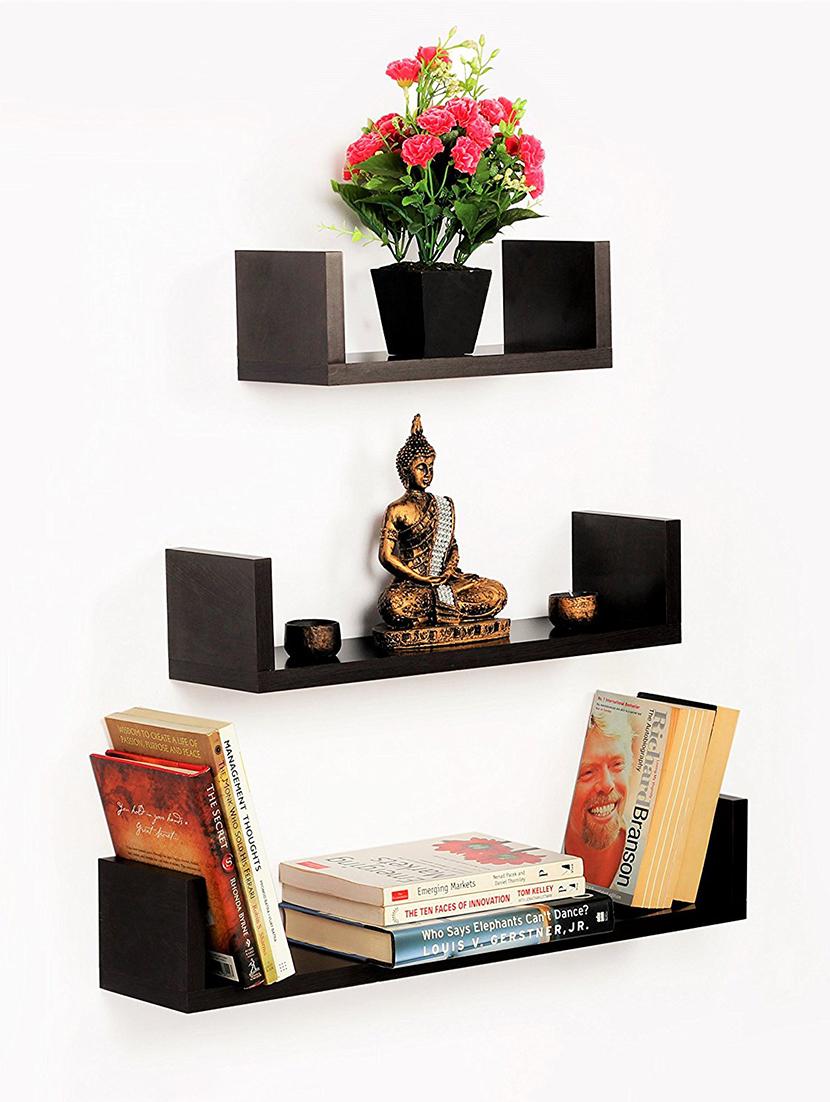 u-shaped set of 3 wall shelf - 15140577 - Zoom Image - 2