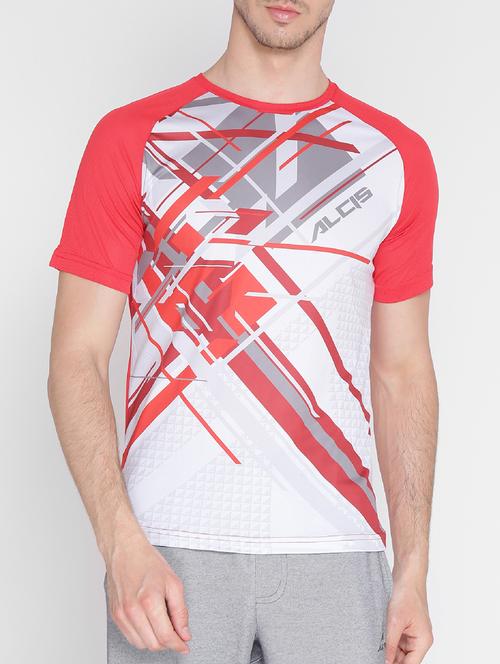 red polyester tshirt - 15141081 - Standard Image - 1