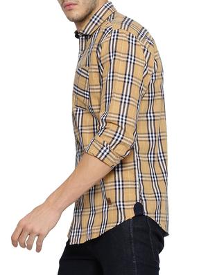 brown cotton casual shirt - 15141525 - Standard Image - 2
