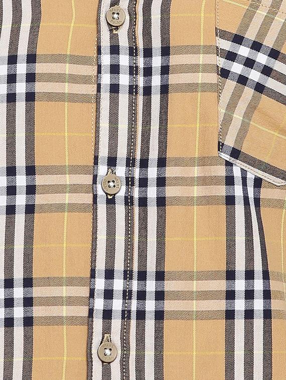brown cotton casual shirt - 15141525 - Zoom Image - 4