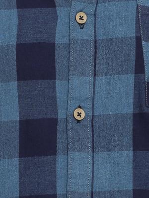 blue checkered casual shirt - 15141528 - Standard Image - 4