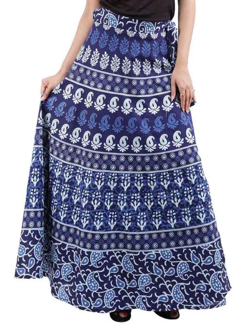 light blue cotton flared skirt - 15142117 - Very Small Image - 1