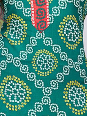 green crepe unstitched churidaar suit - 15142396 - Standard Image - 2