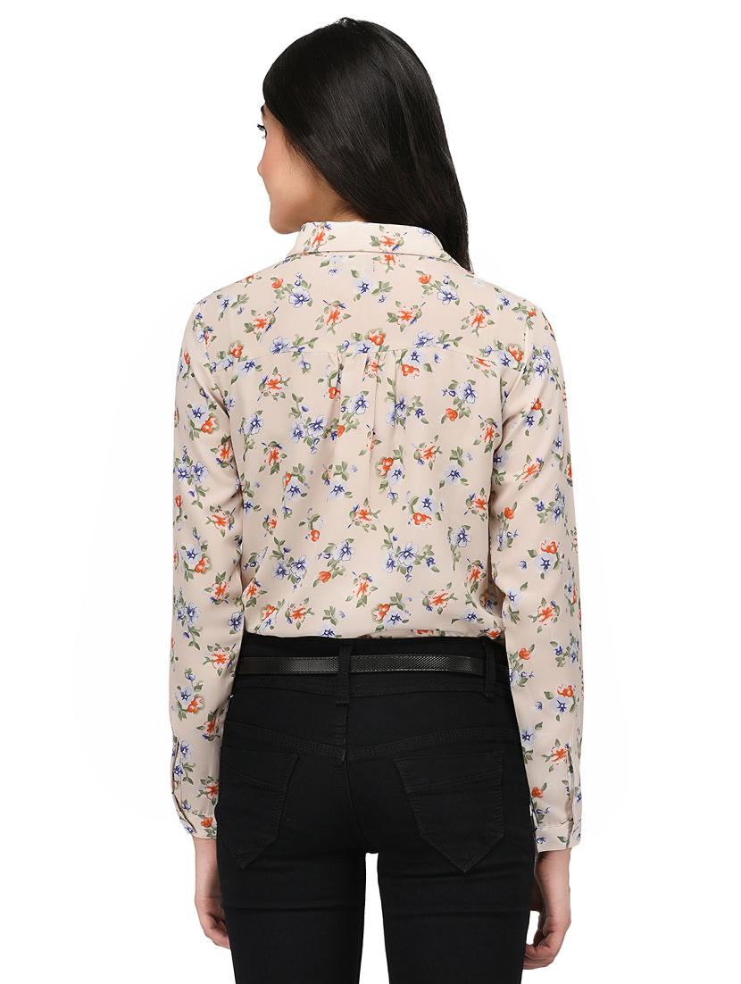 beige floral shirt - 15142437 - Zoom Image - 3