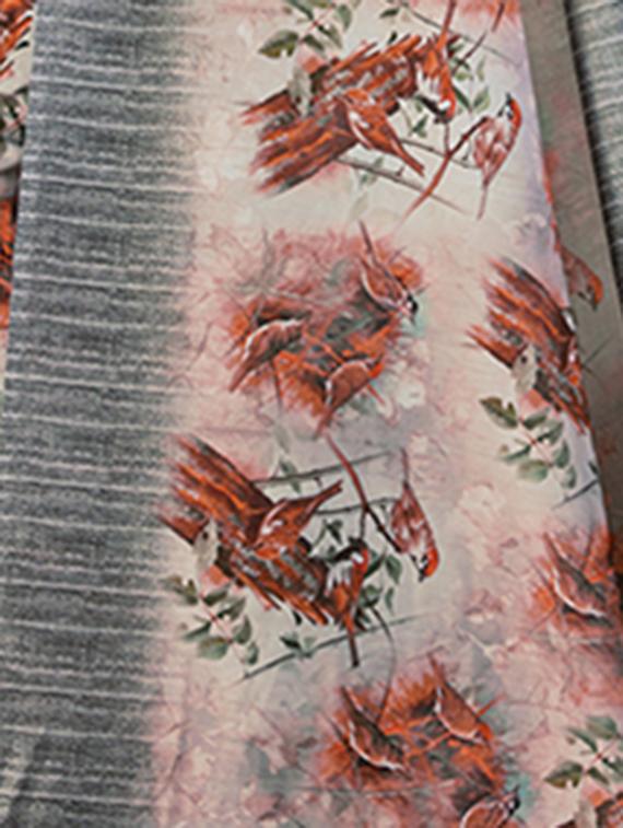 beige cotton silk printed saree with blouse - 15142469 - Zoom Image - 2