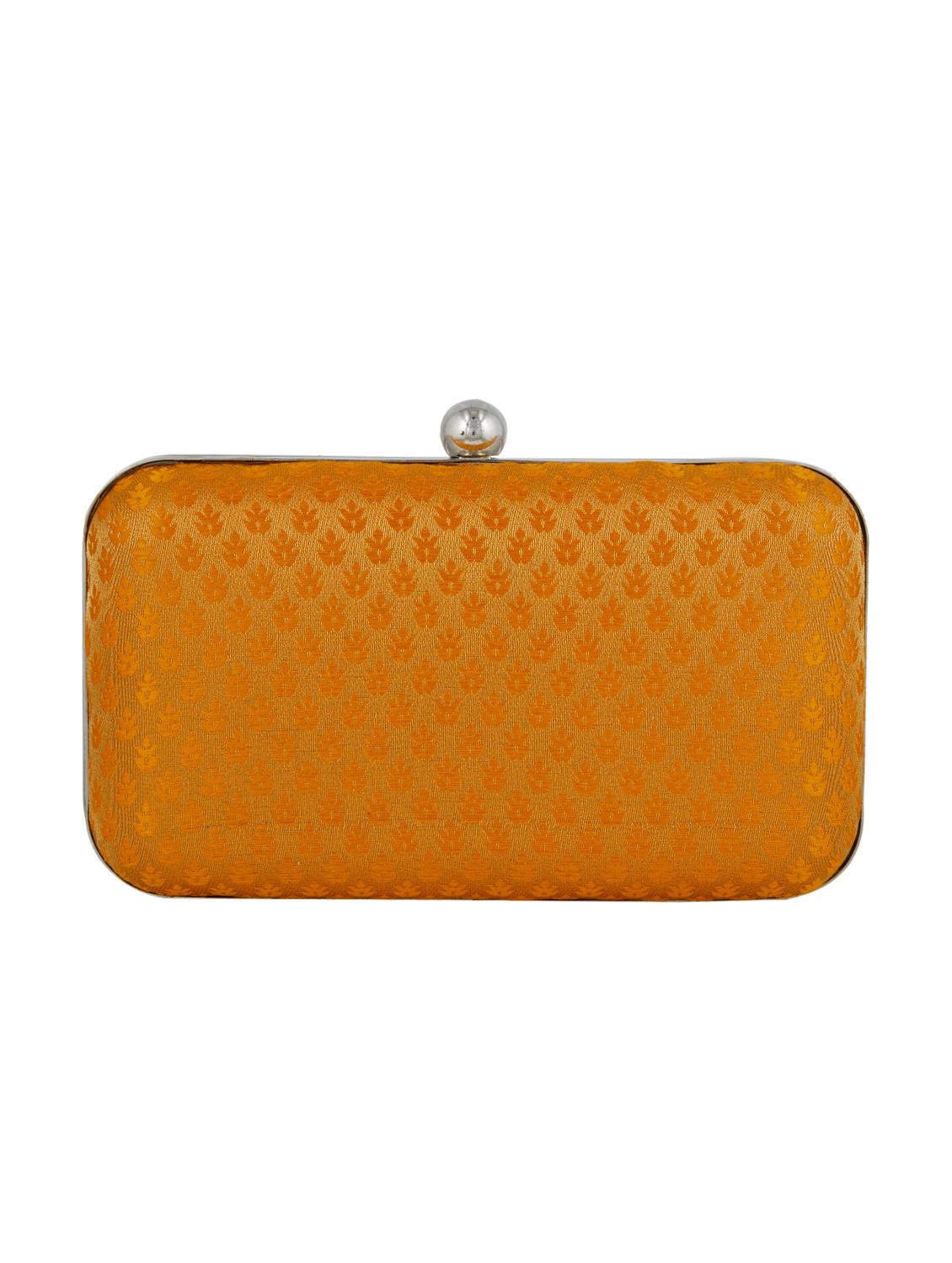 yellow silk box clutch - 15142578 - Zoom Image - 2