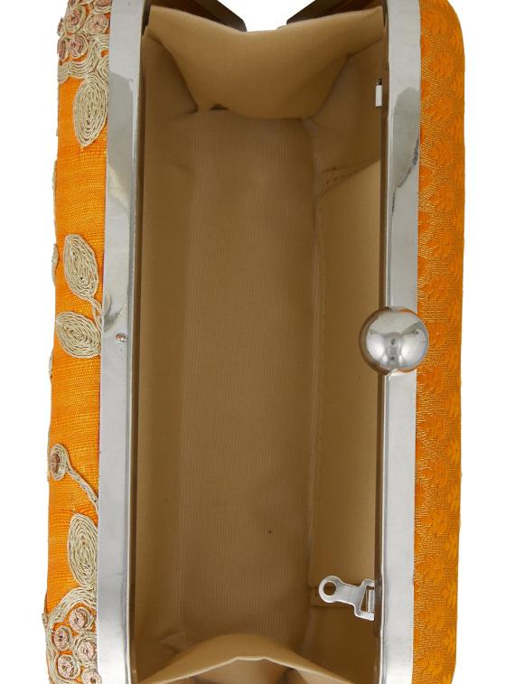 yellow silk box clutch - 15142578 - Zoom Image - 3
