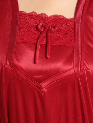 red satin gown - 15143326 - Standard Image - 4