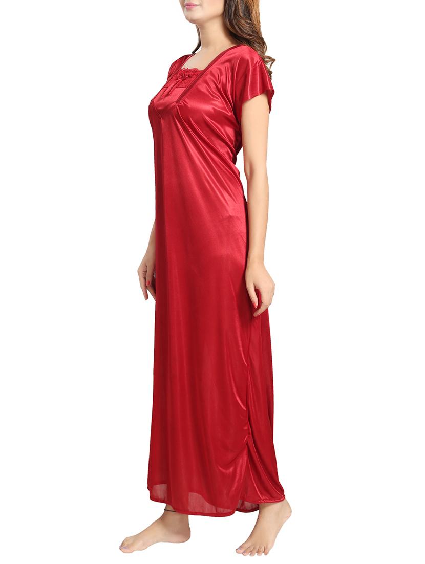 red satin gown - 15143326 - Zoom Image - 2