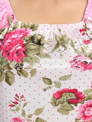 pink floral satin gown - 15143354 - Standard Image - 4