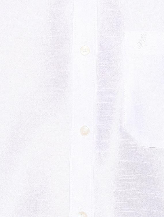 white silk blend casual shirt - 15144145 - Zoom Image - 4