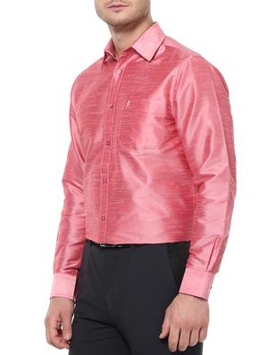 pink silk blend casual shirt - 15144166 - Standard Image - 2