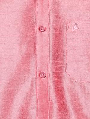 pink silk blend casual shirt - 15144166 - Standard Image - 4