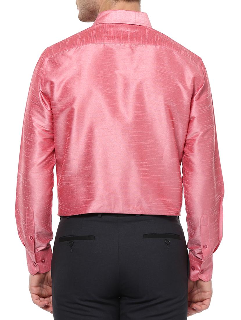 pink silk blend casual shirt - 15144166 - Zoom Image - 3