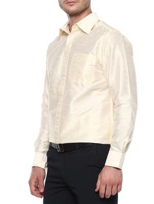 off white silk casual shirt - 15144169 - Standard Image - 2
