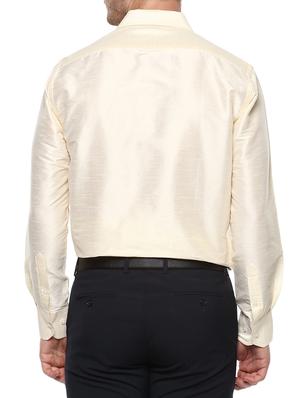 off white silk casual shirt - 15144169 - Standard Image - 3