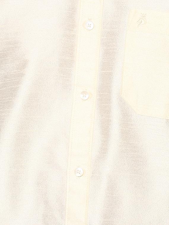 off white silk casual shirt - 15144169 - Zoom Image - 4
