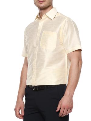 white silk blend casual shirt - 15144170 - Standard Image - 2