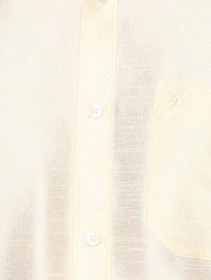 white silk blend casual shirt - 15144170 - Standard Image - 4