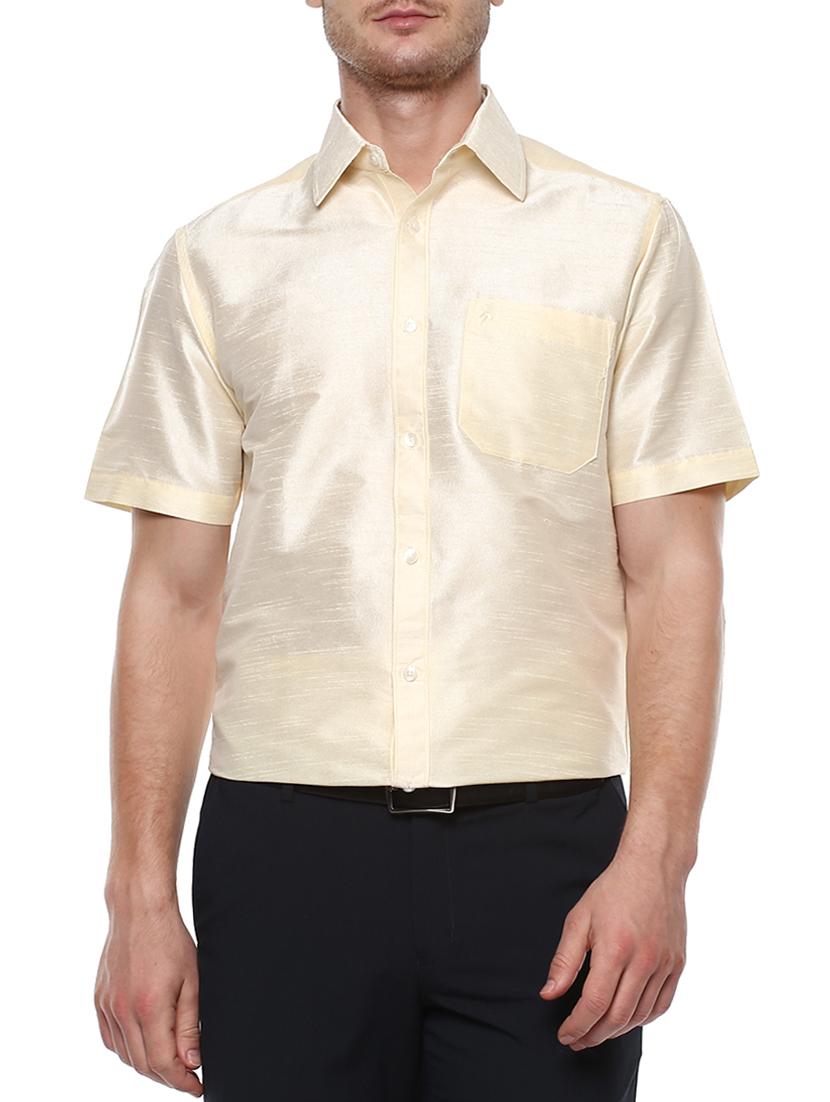 white silk blend casual shirt - 15144170 - Zoom Image - 1