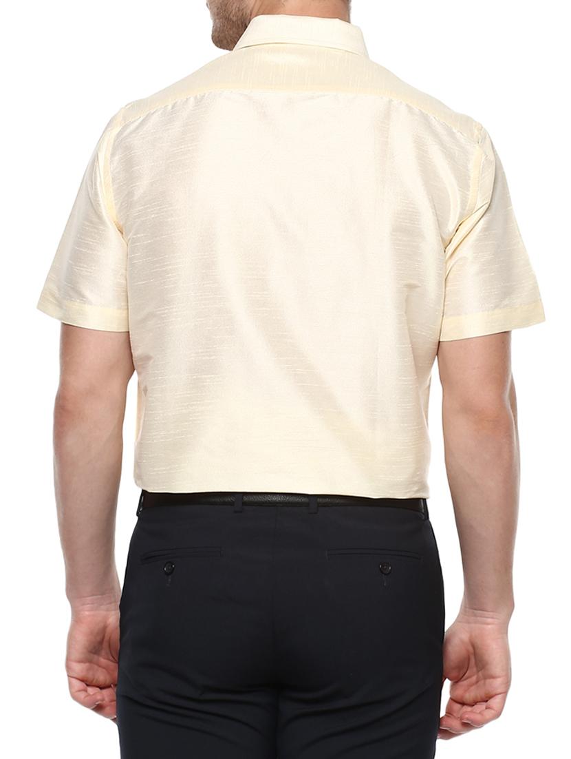 white silk blend casual shirt - 15144170 - Zoom Image - 3