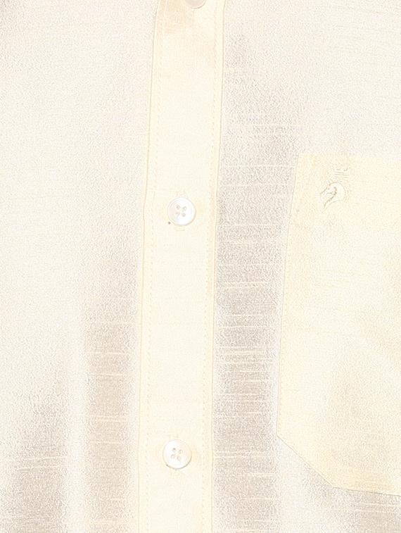 white silk blend casual shirt - 15144170 - Zoom Image - 4