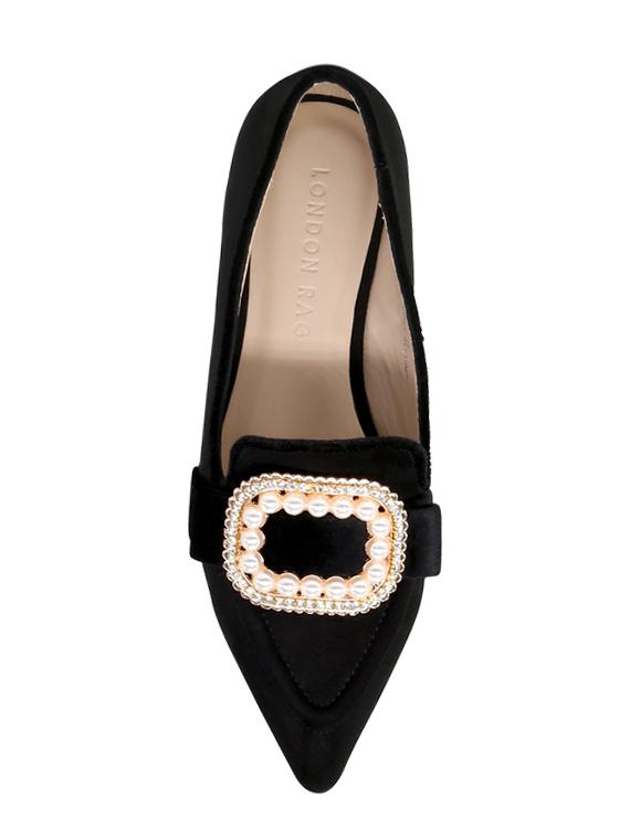 black velvet slip on ballerina - 15144462 - Zoom Image - 3