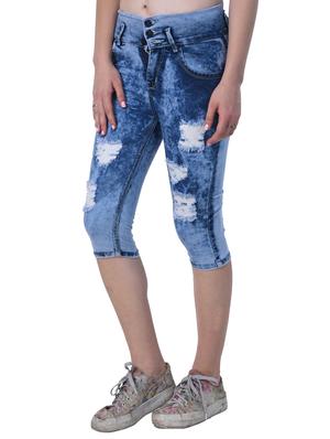 blue denim capri - 15144661 - Standard Image - 2
