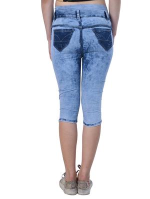 blue denim capri - 15144661 - Standard Image - 3