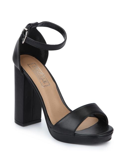 black patent leather ankle strap sandals - 15144749 - Standard Image - 1