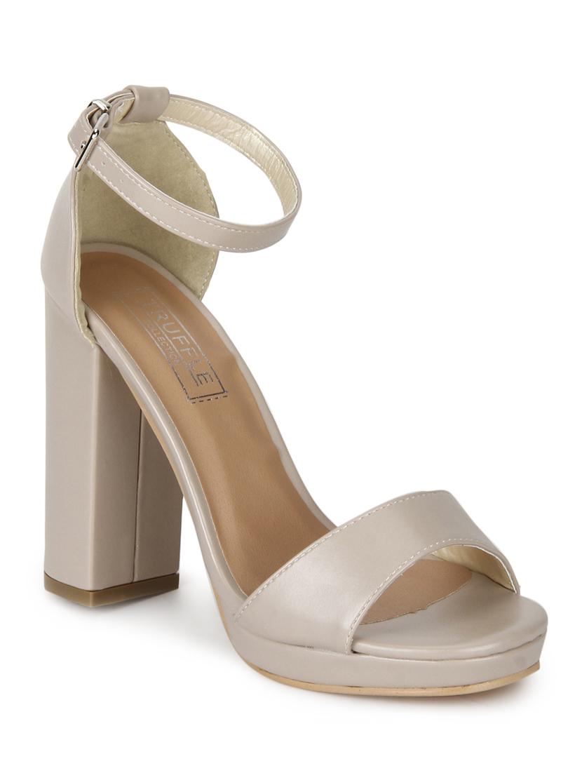 nude patent leather ankle strap sandals - 15144750 - Zoom Image - 1