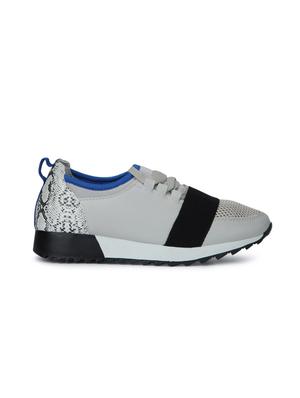 grey patent leather laceup sneakers - 15144807 - Standard Image - 2