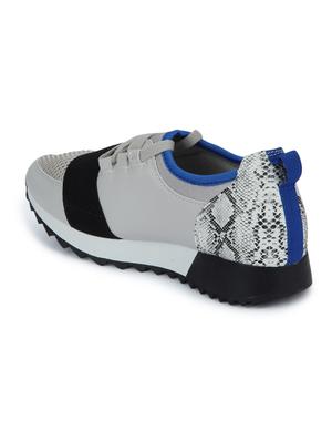 grey patent leather laceup sneakers - 15144807 - Standard Image - 3