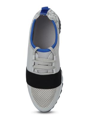 grey patent leather laceup sneakers - 15144807 - Standard Image - 4