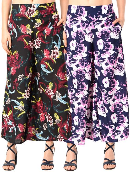 set of 2 printed flared palazzo - 15144826 - Standard Image - 1