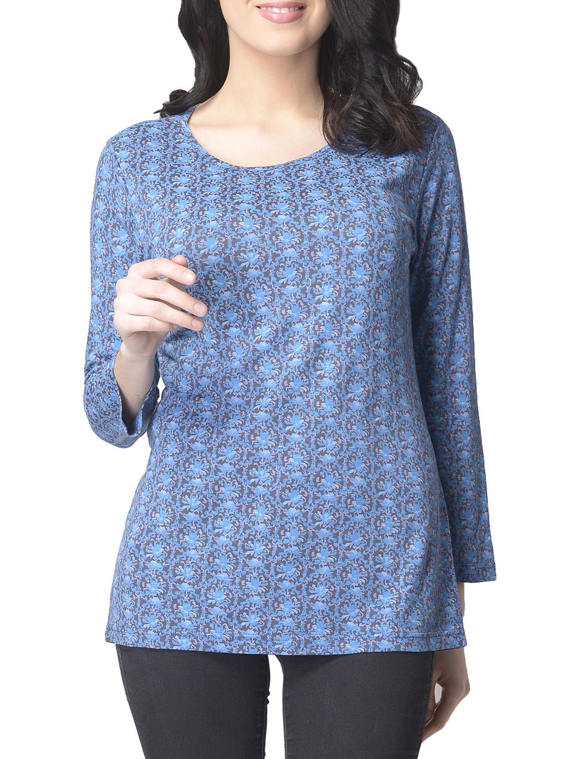 blue printed top - 15144961 - Zoom Image - 1