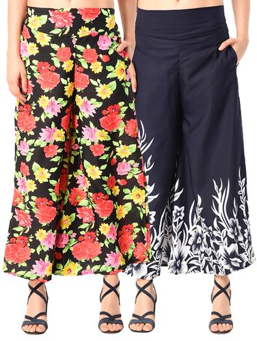 set of 2 printed flared palazzo - 15145049 - Very Small Image - 1