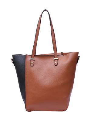 black leatherette (pu) combo tote - 15146358 - Standard Image - 3