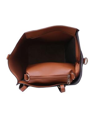 black leatherette (pu) combo tote - 15146358 - Standard Image - 4