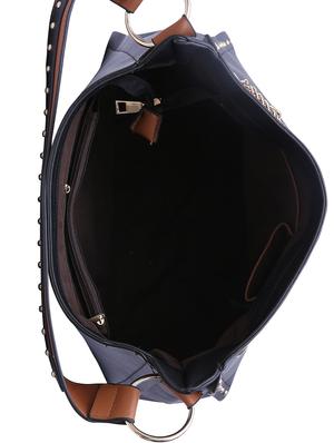 black leatherette (pu) regular handbag - 15146364 - Standard Image - 3