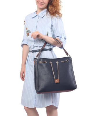 black leatherette (pu) regular handbag - 15146364 - Standard Image - 4