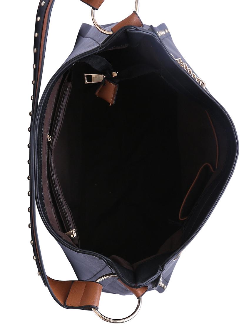 black leatherette (pu) regular handbag - 15146364 - Zoom Image - 3